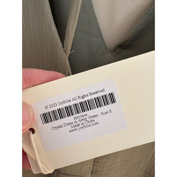 Joyfolie NWT Boho Crystal Maxi Dress in Army Green Size Small - Picture 9 of 14